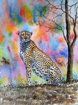 African Painting - Cheetah Colors African